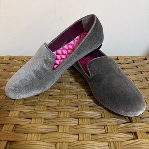 Birdies The Starling Slip On Loafer in Gray Velvet | Women’s Size 7